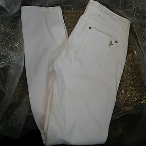 MiH Women's Oslo Mid Rise Slim Leg White Jeans 30
